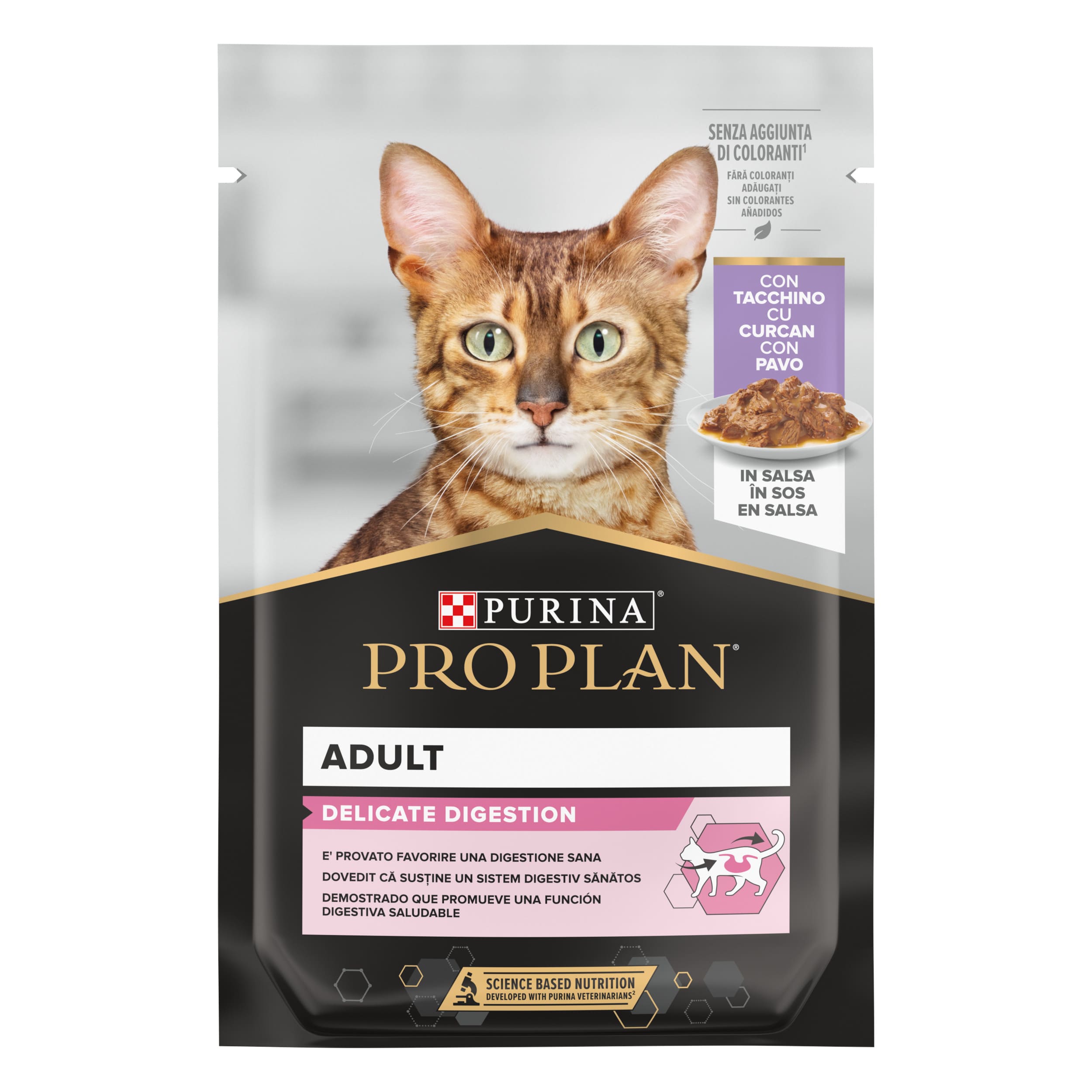 ​PURINA® PRO PLAN® DELICATE NUTRISAVOUR v omaki s puranom, mokra hrana za mačke