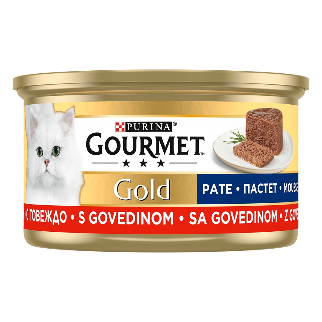 GOURMET Gold, pašteta, Govedina, mokra hrana za mačke