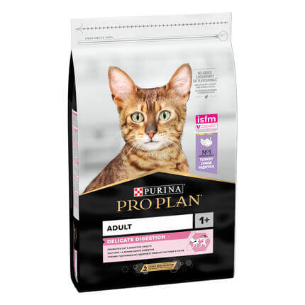 ​PURINA® PRO PLAN® DELICATE ADULT z OPTIRENAL® s puranom, suha hrana za mačke