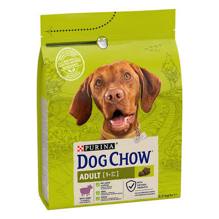DOG CHOW ADULT, jagnjetina, suha hrana za odrasle pse srednje velikih pasem