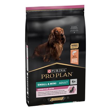 PURINA® PRO PLAN® ADULT, občutljiva koža, majhne pasme, losos, suha hrana za pse