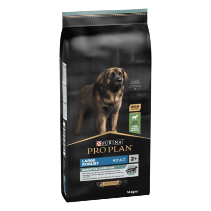 PURINA® PRO PLAN® ADULT Robust za občutljivo prebavo, psi velikih pasem, jagnjetina, suha hrana za pse