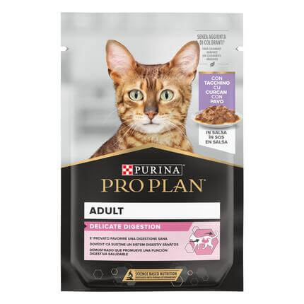 ​PURINA® PRO PLAN® DELICATE NUTRISAVOUR v omaki s puranom, mokra hrana za mačke