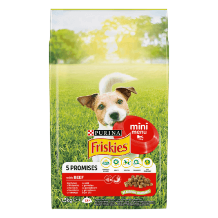Friskies® Mini meni, govedina, suha hrana za pse