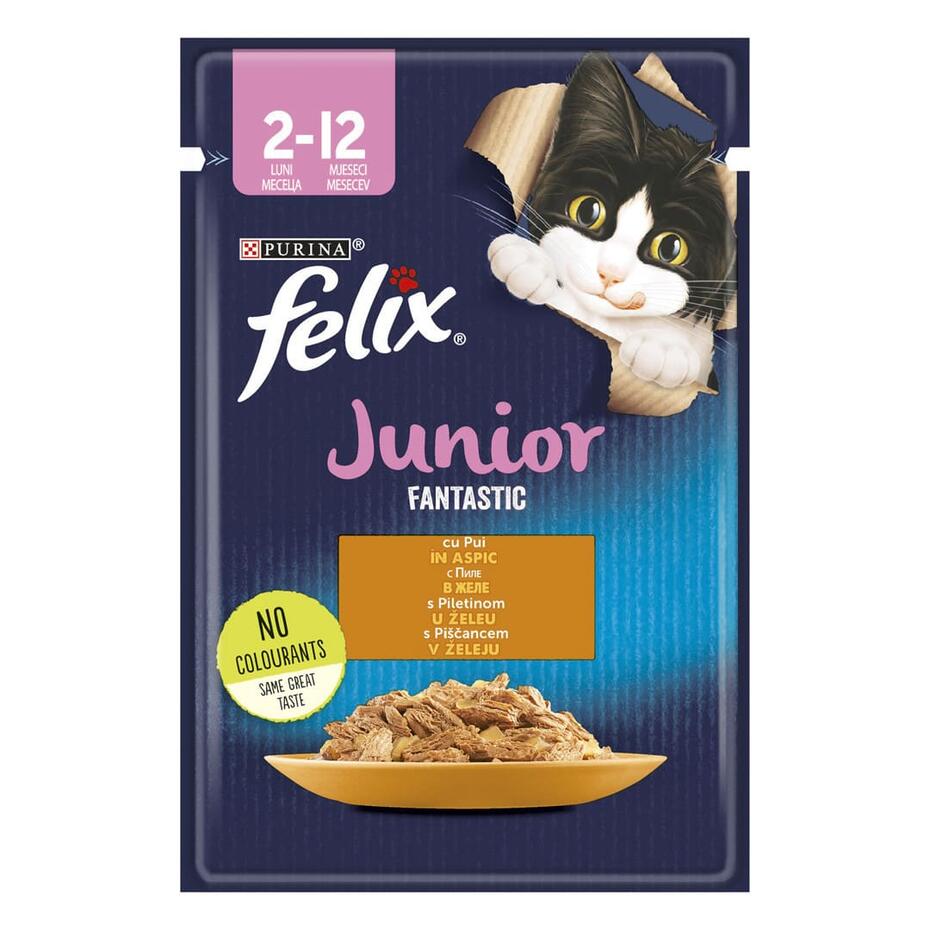 FELIX Fantastic, piščanec v omaki, mokra hrana za mačke