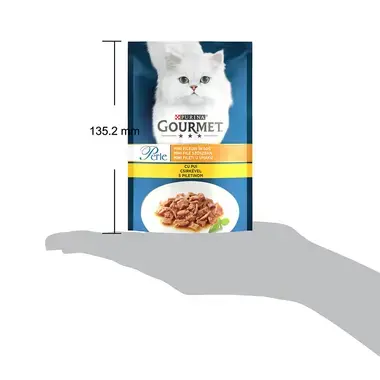 GOURMET Perle, Mini fileji v omaki, Piščanec, mokra hrana za mačke