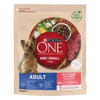 PURINA ONE® Mini ADULT, Govedina in riž, suha hrana za pse
