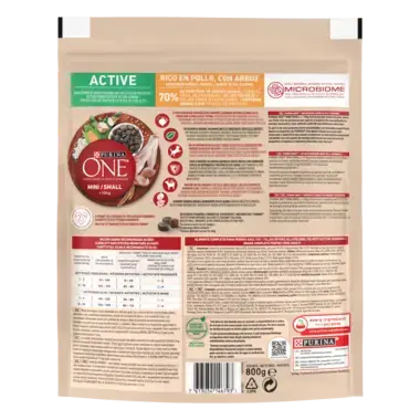 PURINA ONE® Mini Active, Piščanec in riž, suha hrana za pse