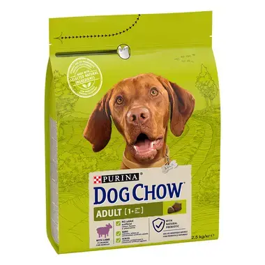 DOG CHOW ADULT, jagnjetina, suha hrana za odrasle pse srednje velikih pasem