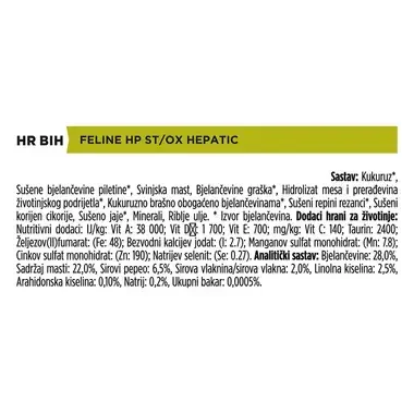 PURINA® PRO PLAN® VETERINARY DIETS HP St/Ox Hepatic, suha hrana za mačke