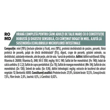 PURINA® PRO PLAN® ADULT Robust za občutljivo prebavo, psi velikih pasem, jagnjetina, suha hrana za pse