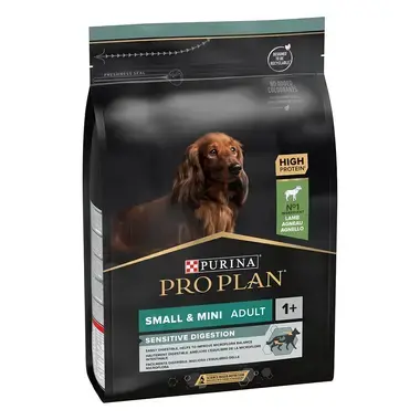 PURINA® PRO PLAN® ADULT, občutljiva prebava, majhne in zelo majhne pasme, jagnjetina, suha hrana za pse