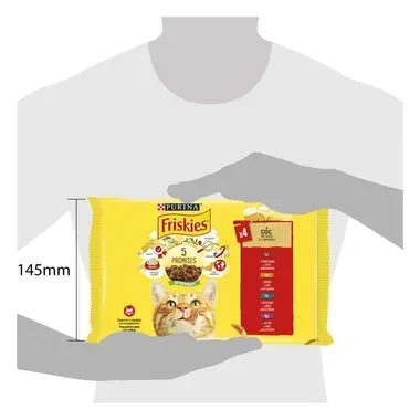 Friskies® ADULT, mešan izbor, Govedina/Piščanec/Jagnjetina/Raca v omaki, mokra hrana za mačke