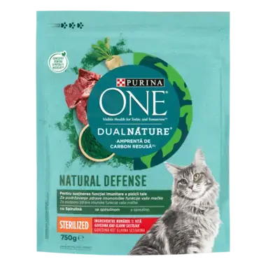 PURINA ONE DualNature, s Spirulino in lososom, suha hrana za sterilizirane mačke