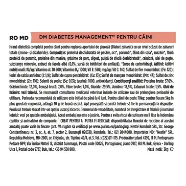 PURINA® PRO PLAN® VETERINARY DIETS DM Diabetes Management, suha hrana za pse