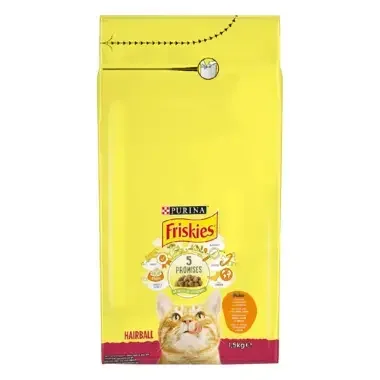 Friskies® Hairball, piščanec in zelenjava, suha hrana za mačke