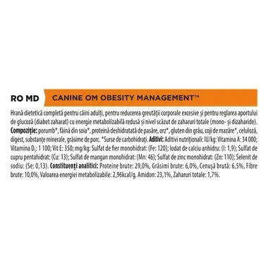 PURINA® PRO PLAN® VETERINARY DIETS OM Obesity Management, suha hrana za pse