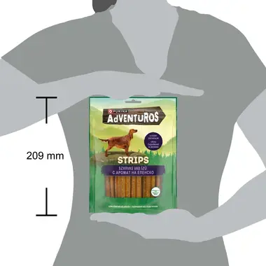 Purina Adventuros, strips, dimenzije