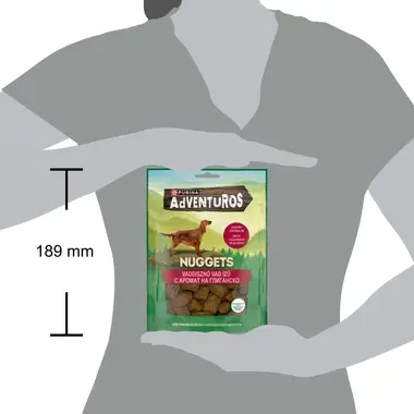 Purina Adventuros, nuggets, dimenzije