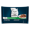 GOURMET Perle, mešan izbor, mini fileji v omaki, teletina/zajec in zelenjava/jagnjetina in zelenjava/piščanec, mokra hrana